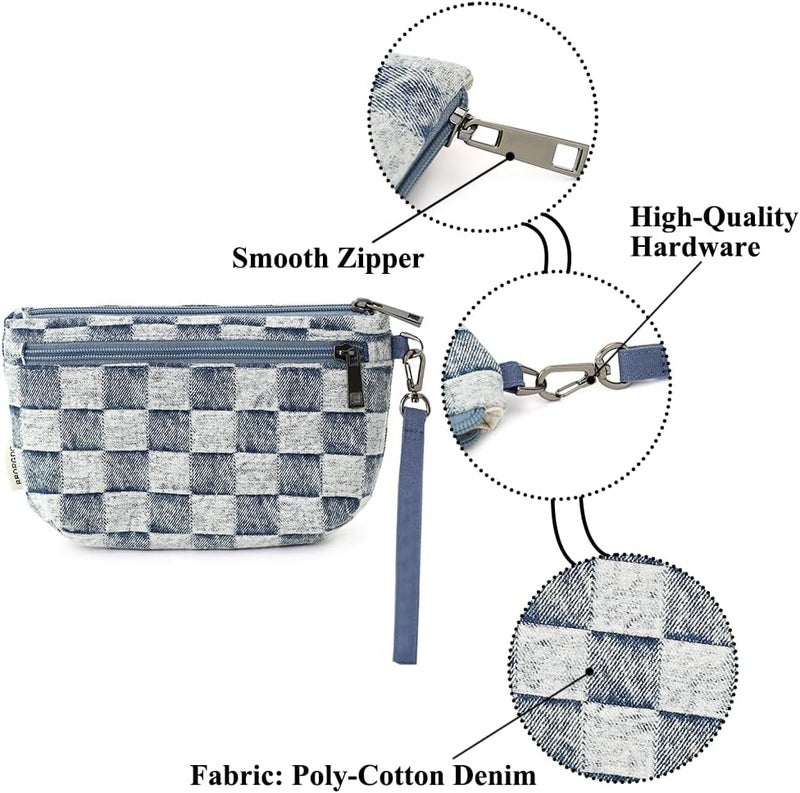 BBORGDC Small Wristlet Wallets for Women, Zip Clutch Bag with Wristlet Pouch, 3-Zipper Original Design - Image 5